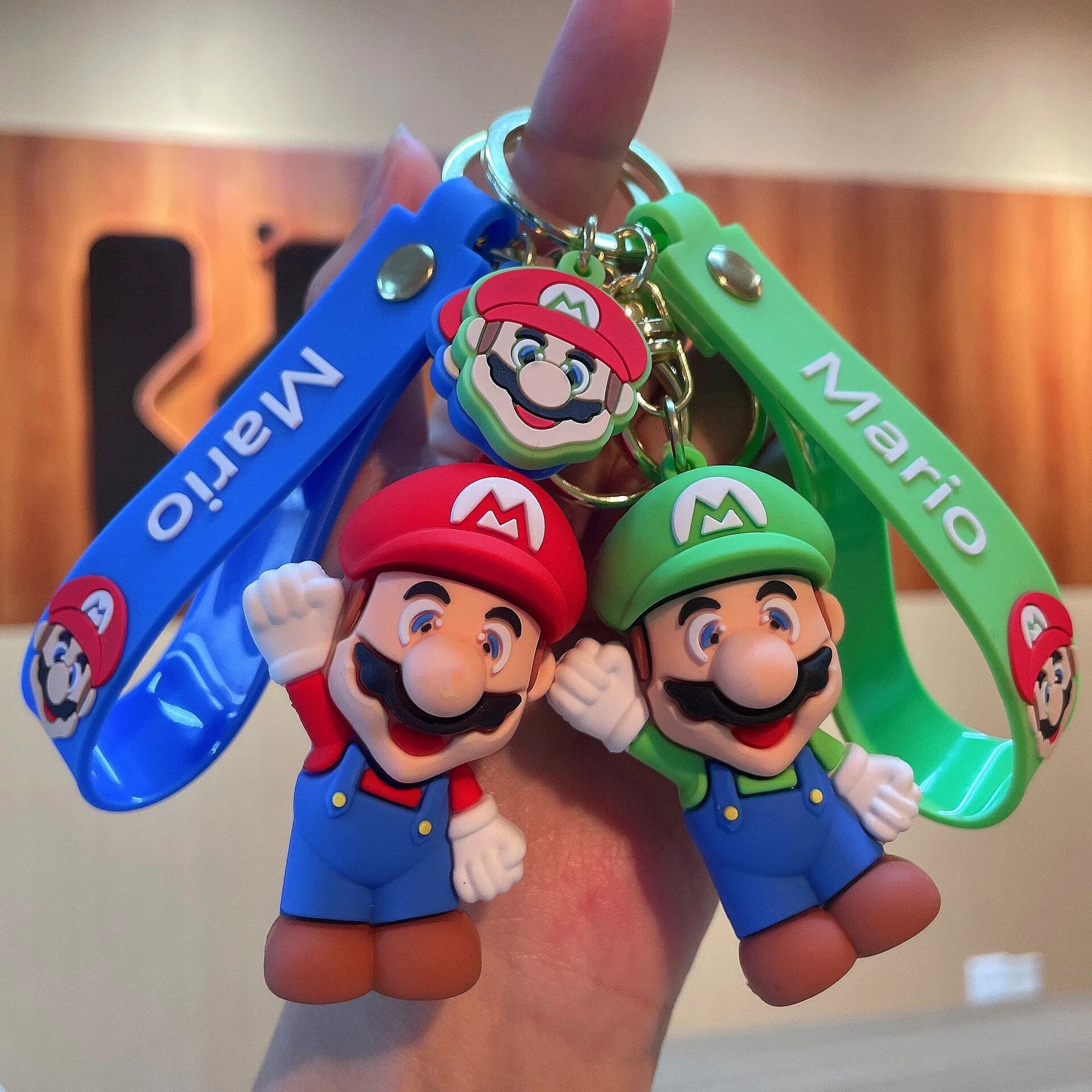 Super Mary Bros Keychain Action Figure Set