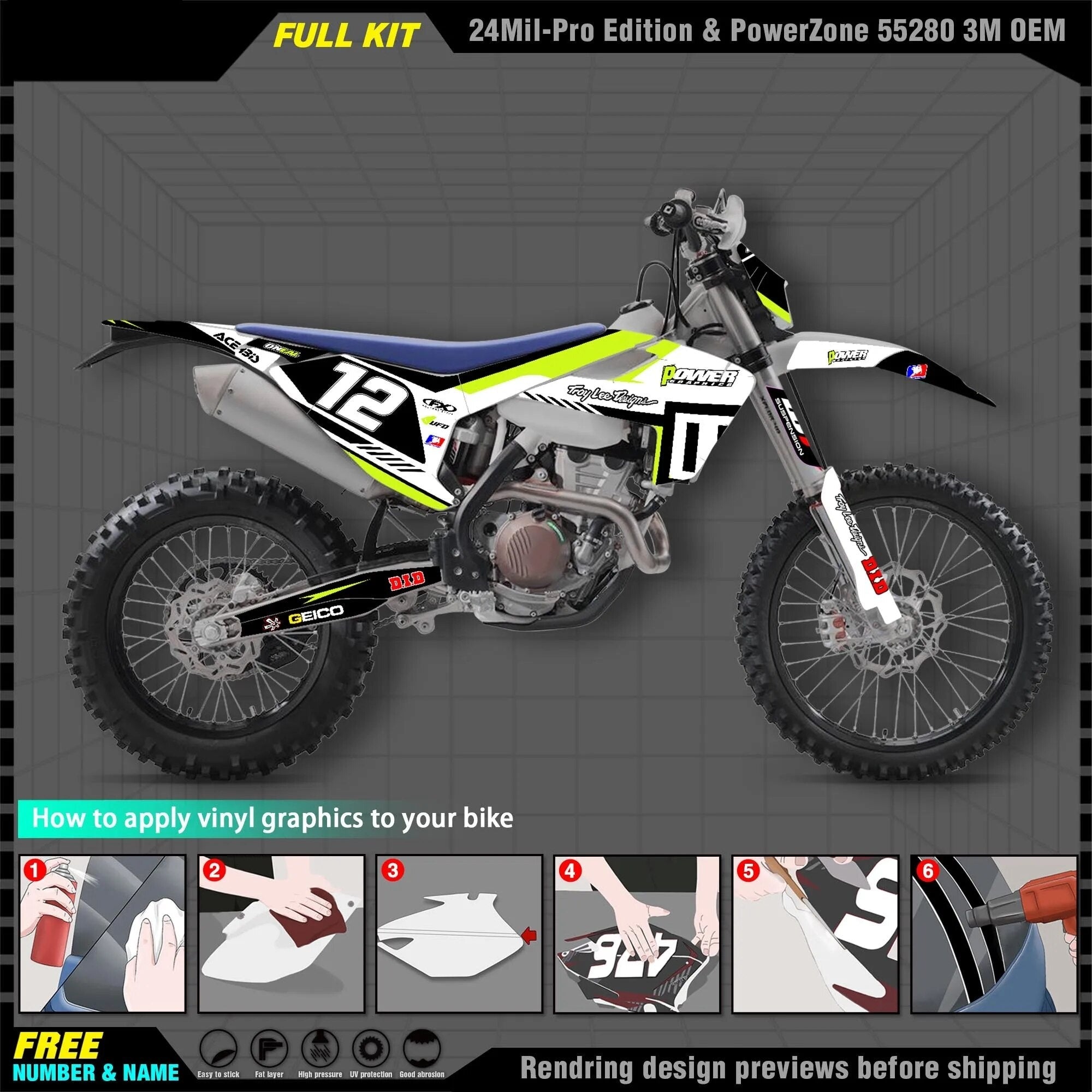 PowerZone-Aufkleber – 125–450 cc