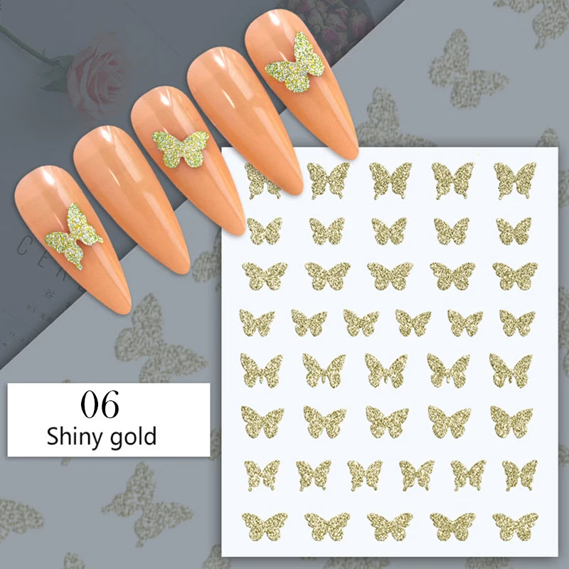 Papers Stripe 3D Nail Sticker