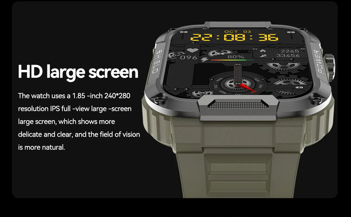 Rugged Military Smart Watch for Men