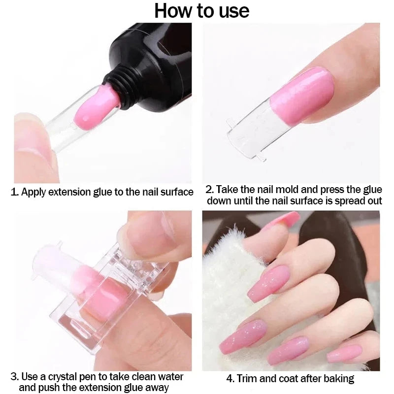 Gel Quick Building Nail Tips Clips