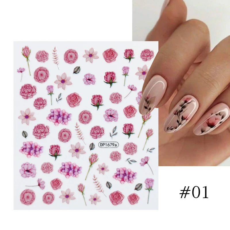 3D Lines Nail Stickers