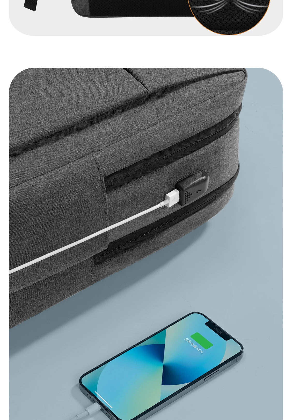 Anti-Diebstahl-Laptop-Schulreisetasche