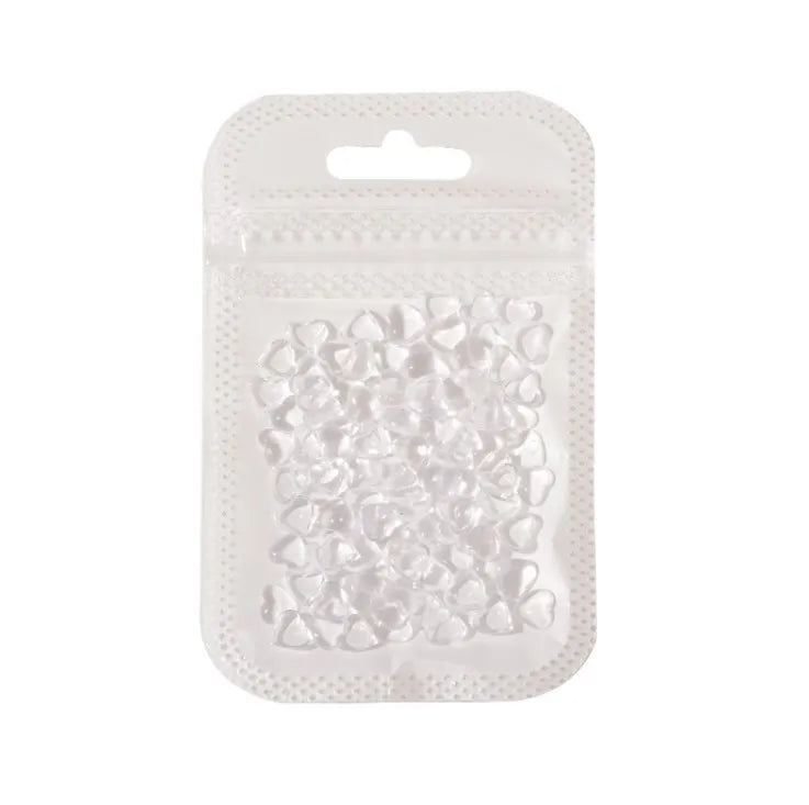 Charms de cristal para decoración de uñas, fondo plano transparente
