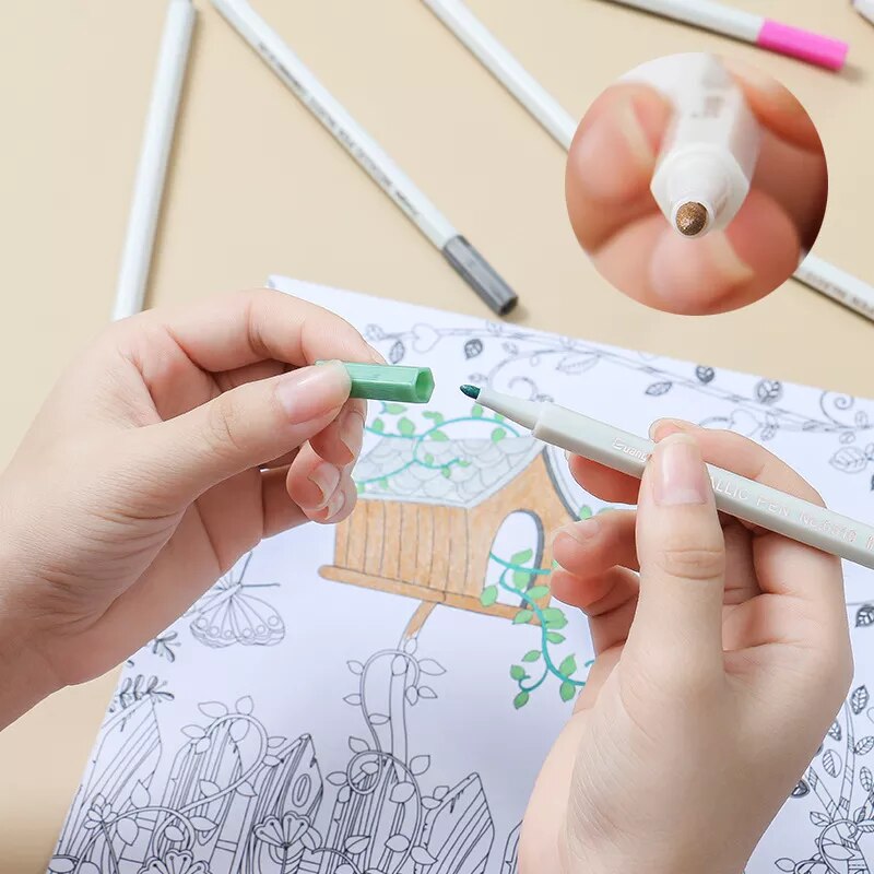 Metallic Marker Set for Rock Painting Card Making and Crafts