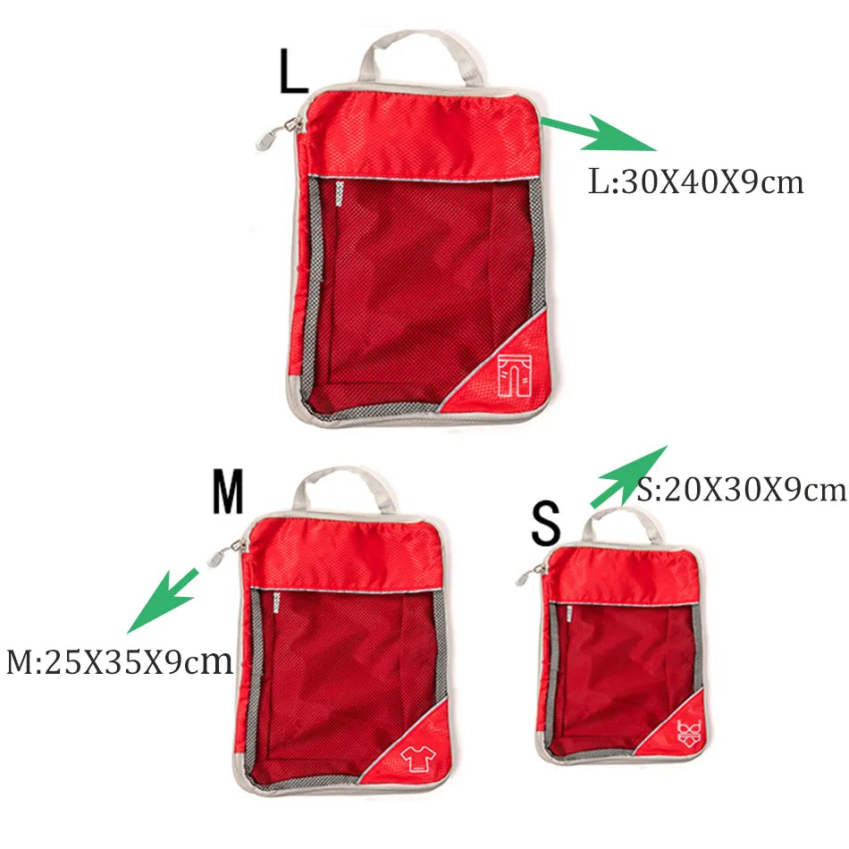 3/6PCS Cubes Travel Storage Set With Shoe Bag
