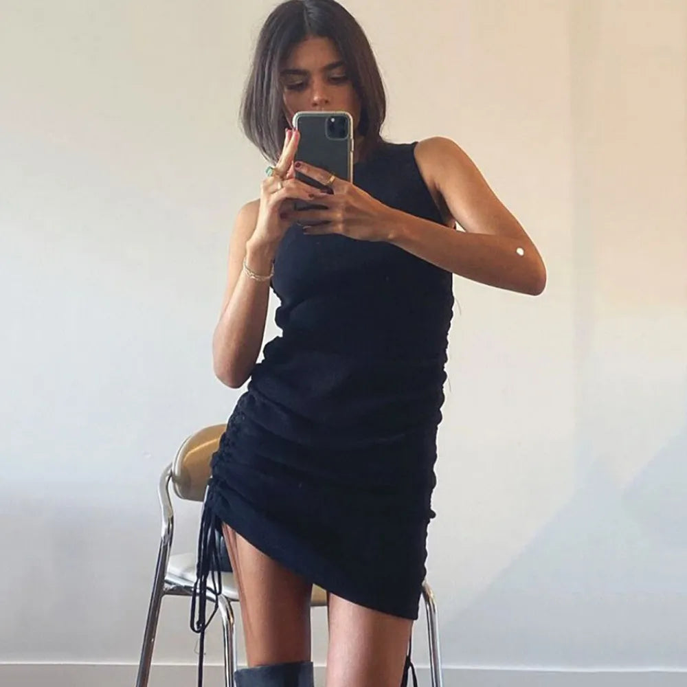 Lace Up Mini Dress