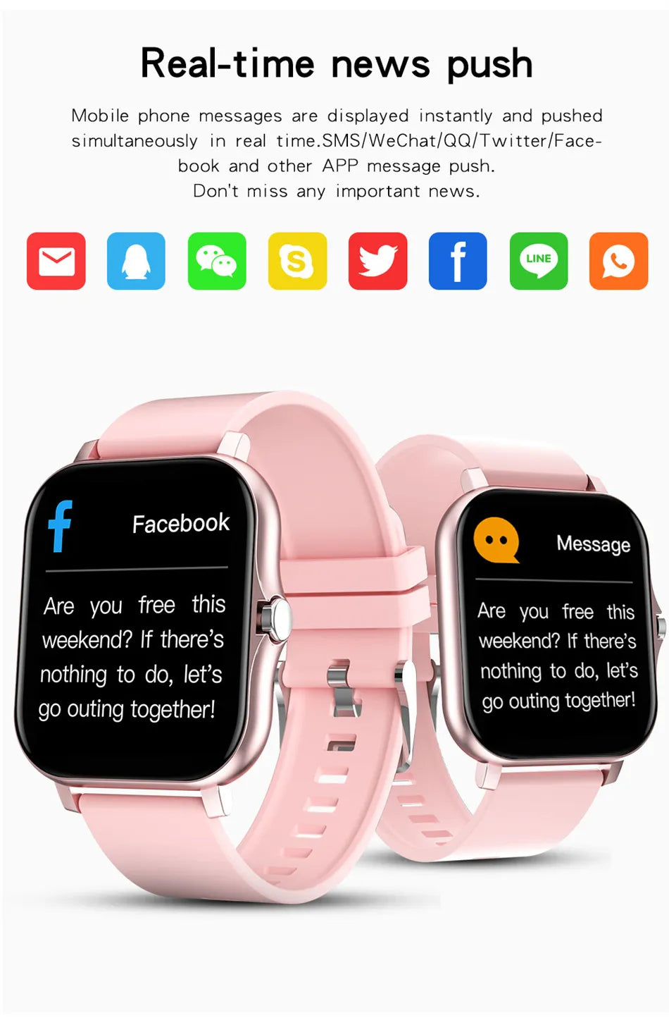 Fitness Tracker Waterproof Sport Smartwatch