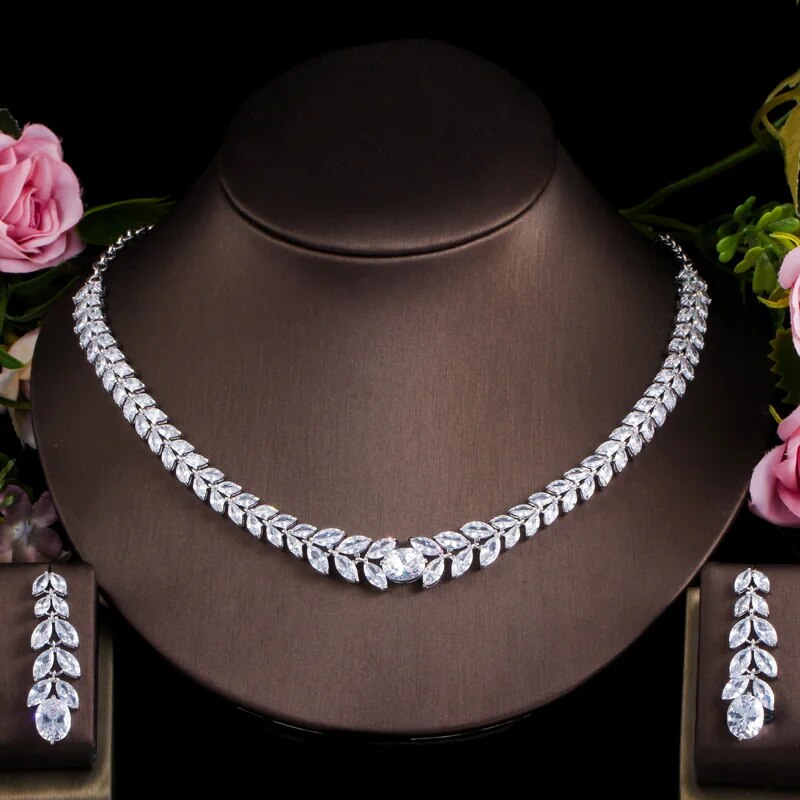 Cubic Zirconia Engagement Necklace