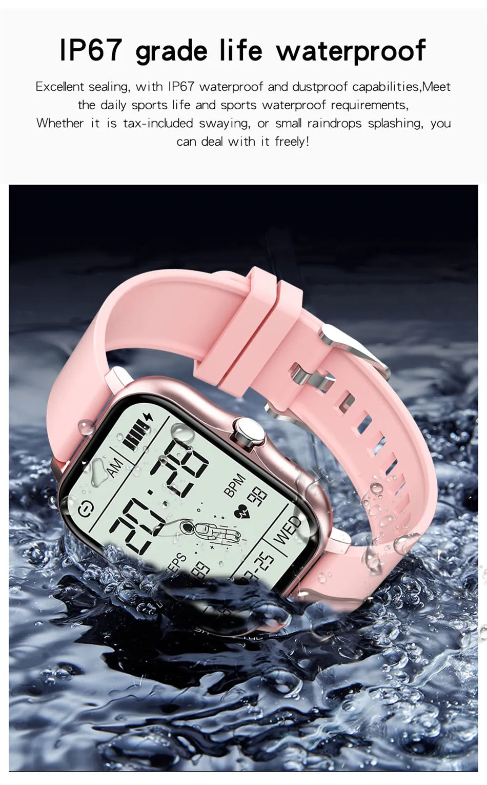 Fitness Tracker Waterproof Sport Smartwatch