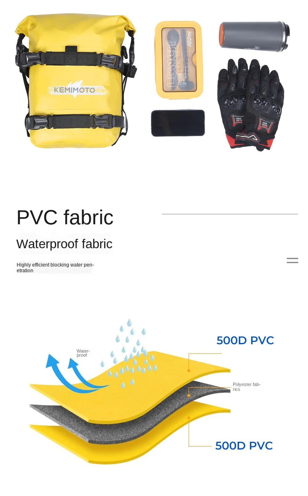 Motorcycle Bag Waterproof PVC Duffle Bag