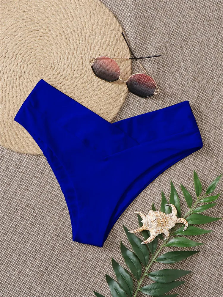 High Waist Thong Swimwear Trunks Bikinis Top