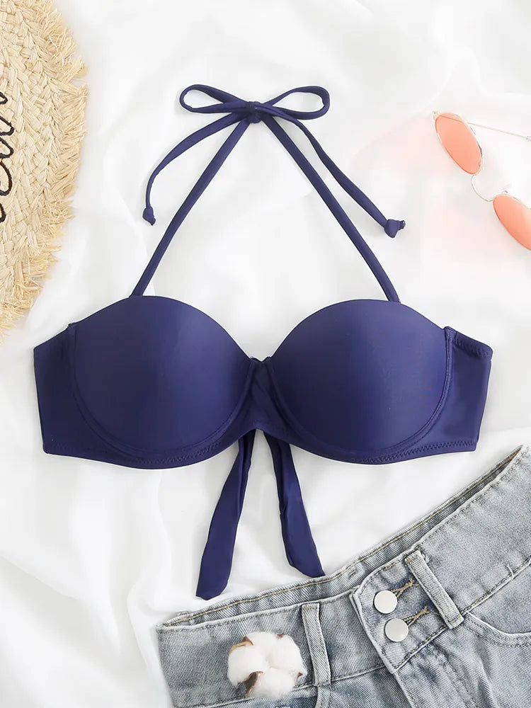 High Waist Thong Swimwear Trunks Bikinis Top