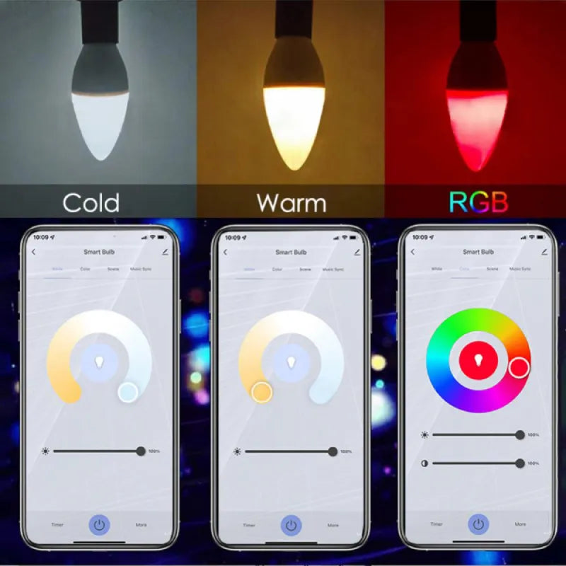 Magic Bulb E14 E14 GU10 RGBCW LED Bulb For Smart Life