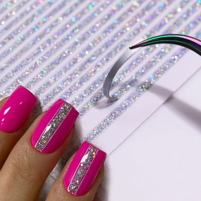 3D Lines Nail Stickers