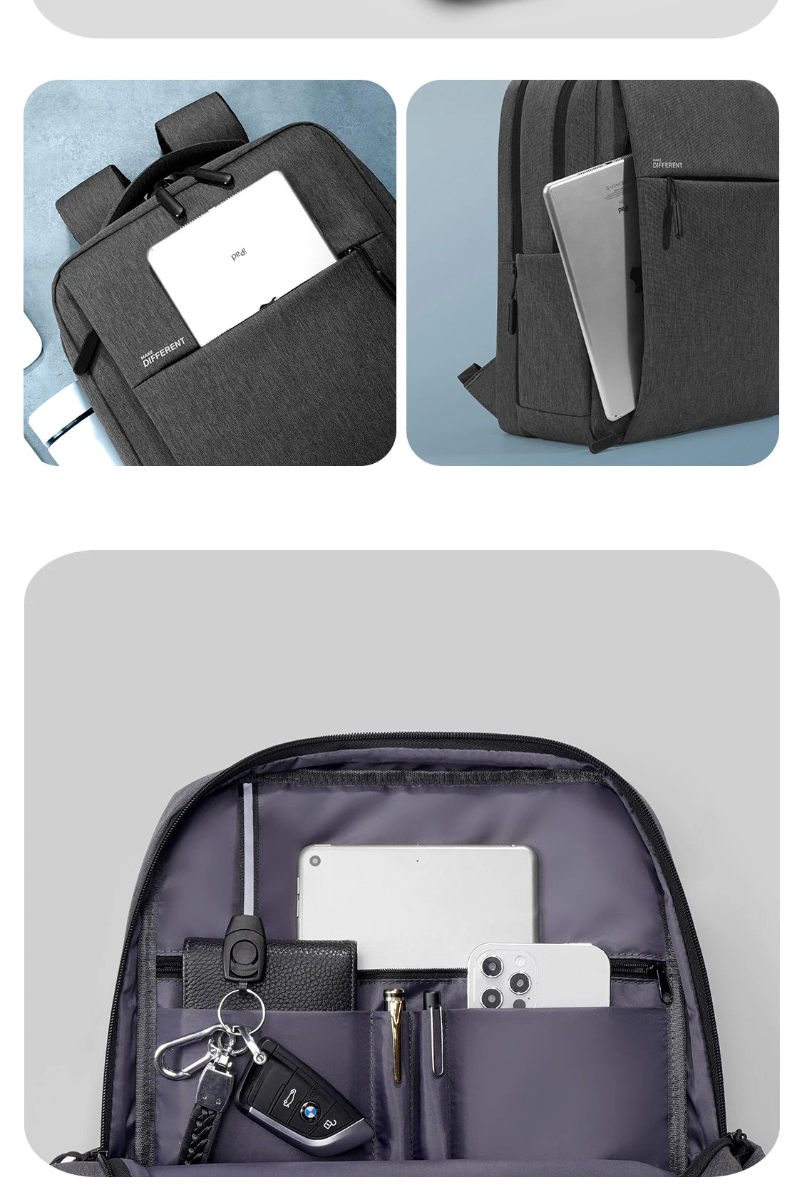 Anti-Diebstahl-Laptop-Schulreisetasche