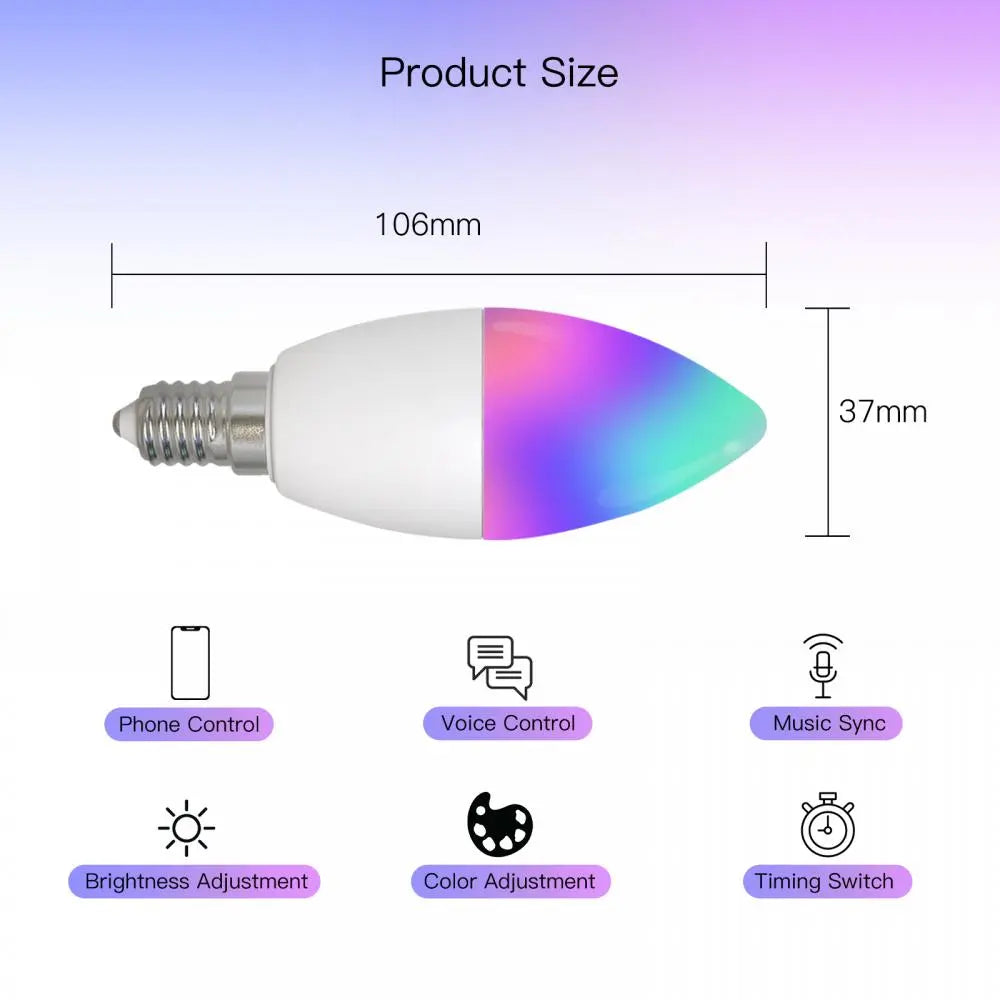 Magic Bulb E14 E14 GU10 RGBCW LED Bulb For Smart Life