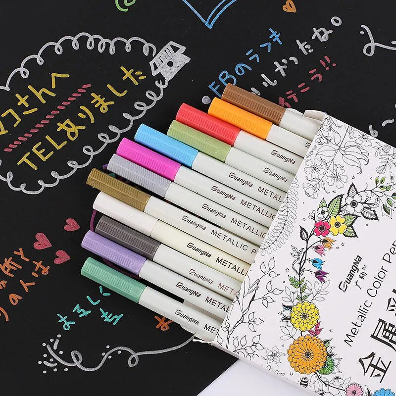 Metallic Marker Set for Rock Painting Card Making and Crafts