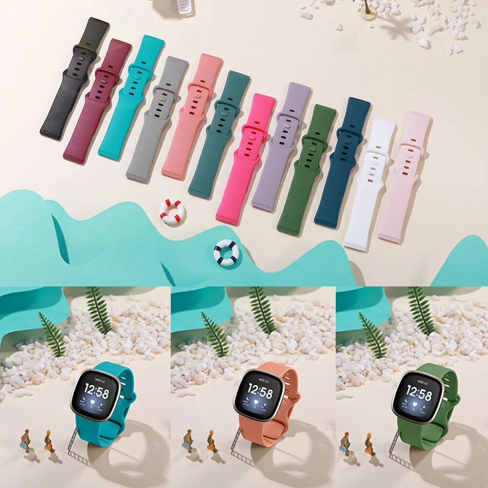 Fitbit Versa 3 Watch Band Reloj inteligente suave Correa pulsera deportiva