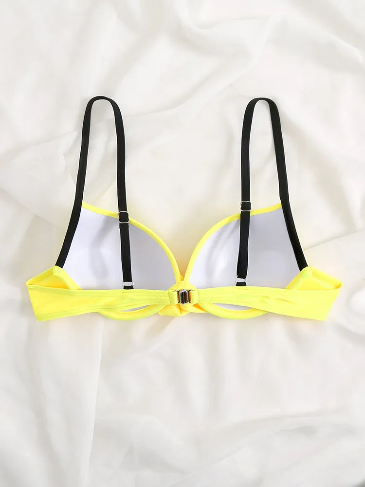 High Waist Thong Swimwear Trunks Bikinis Top