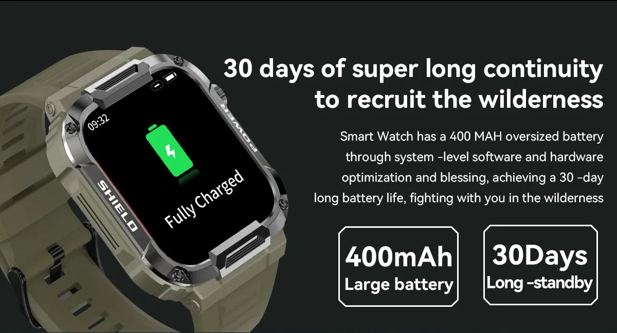 Rugged Military Smart Watch for Men