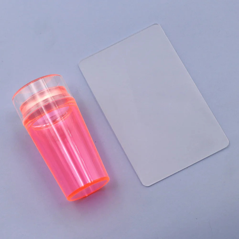 4cm(1 Set) Round Jelly Transfer Painting Stamper