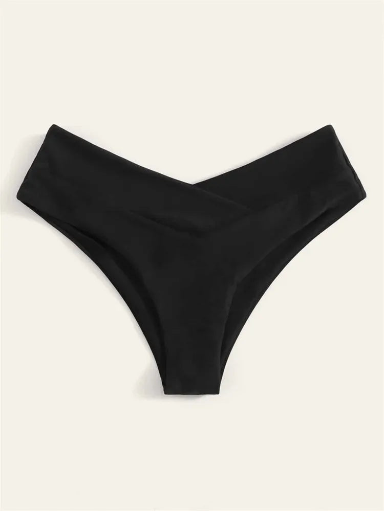 High Waist Thong Swimwear Trunks Bikinis Top