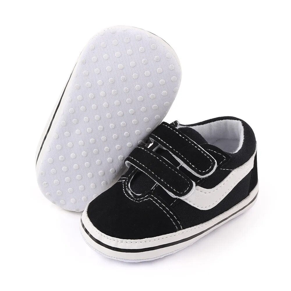 Soft Sole Canvas Sneakers for Newborn Boys