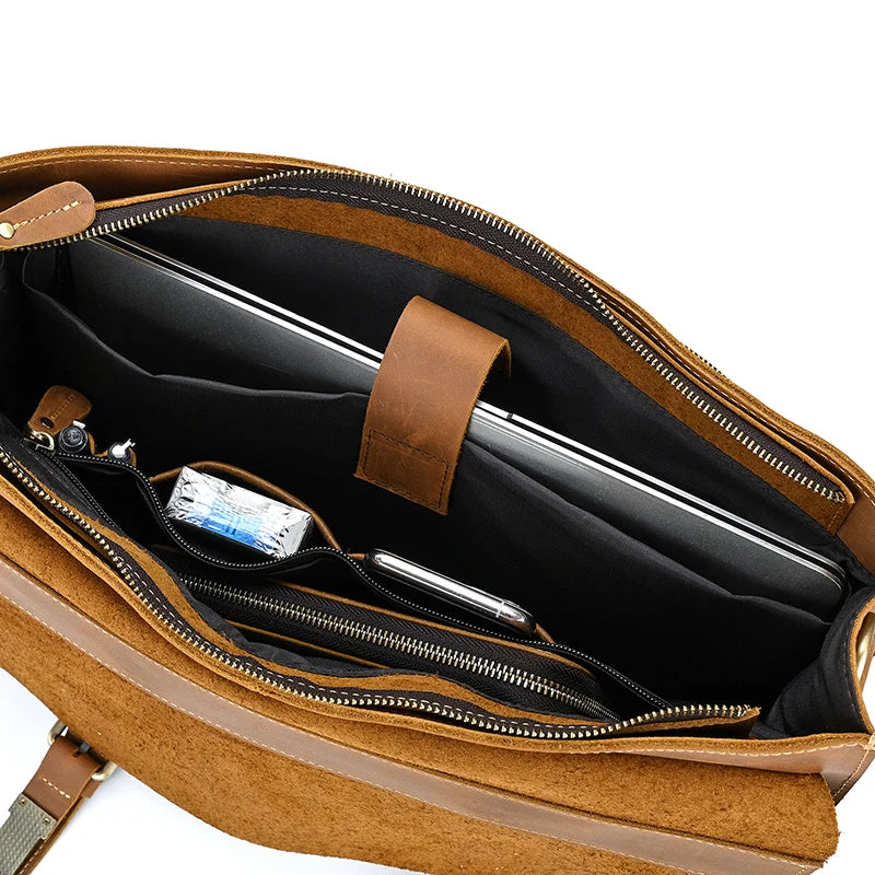 Bolso de hombro vintage 100% cuero genuino