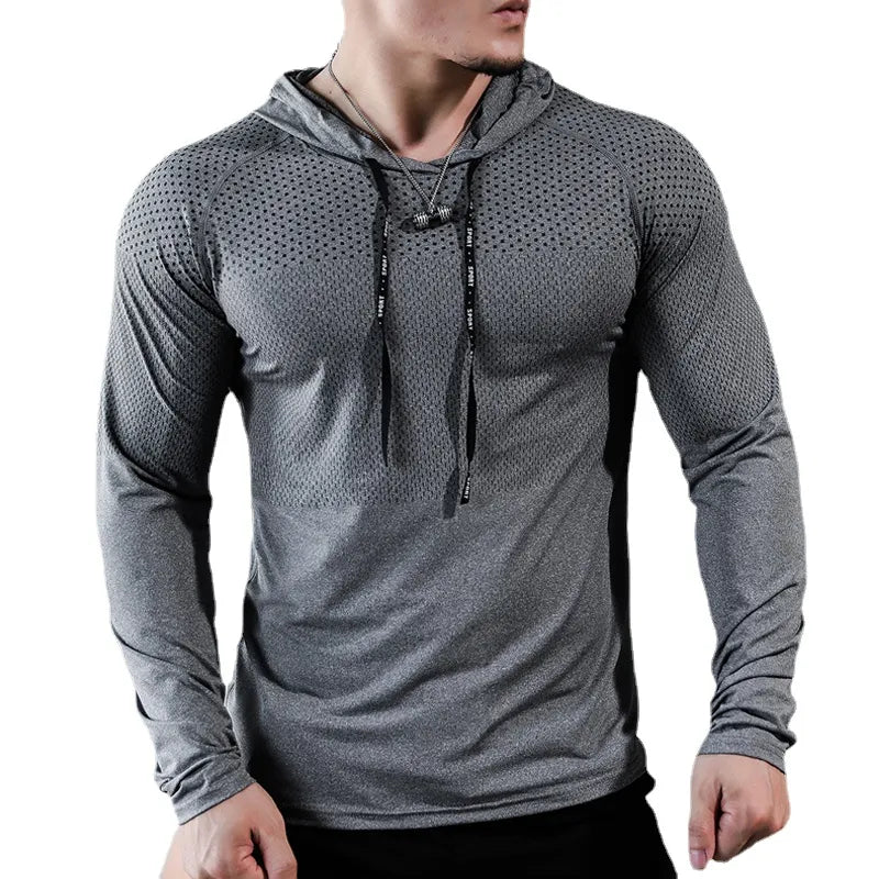 Men's Fitness Tracksuit Hooded Workout Set