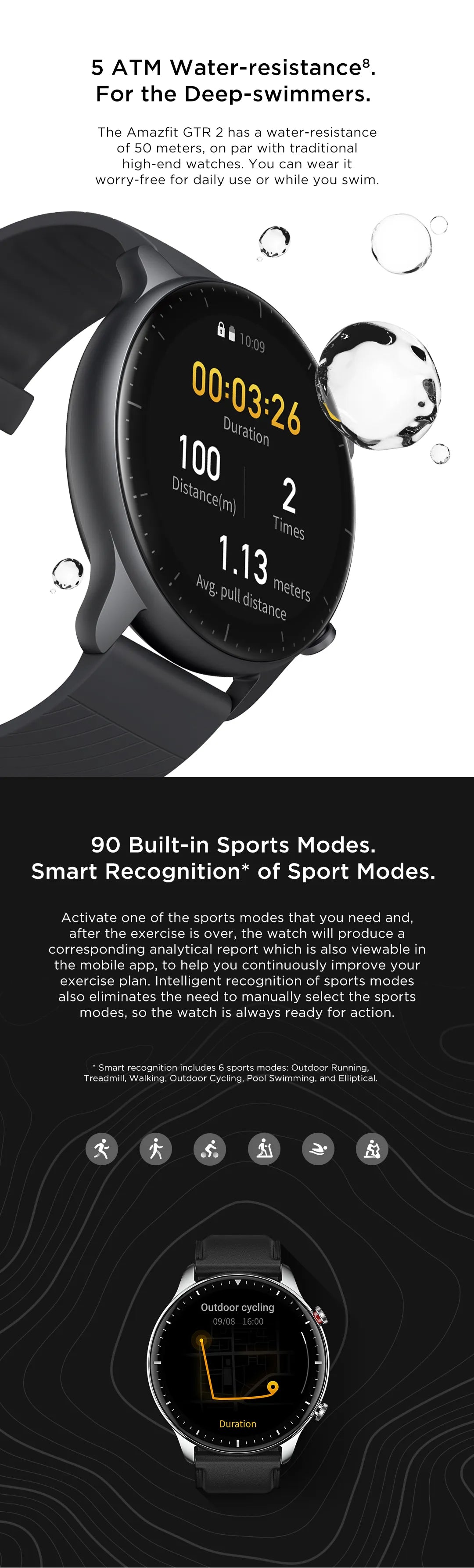 Alexa Built-in Curved Bezel-less Design Smart Watch