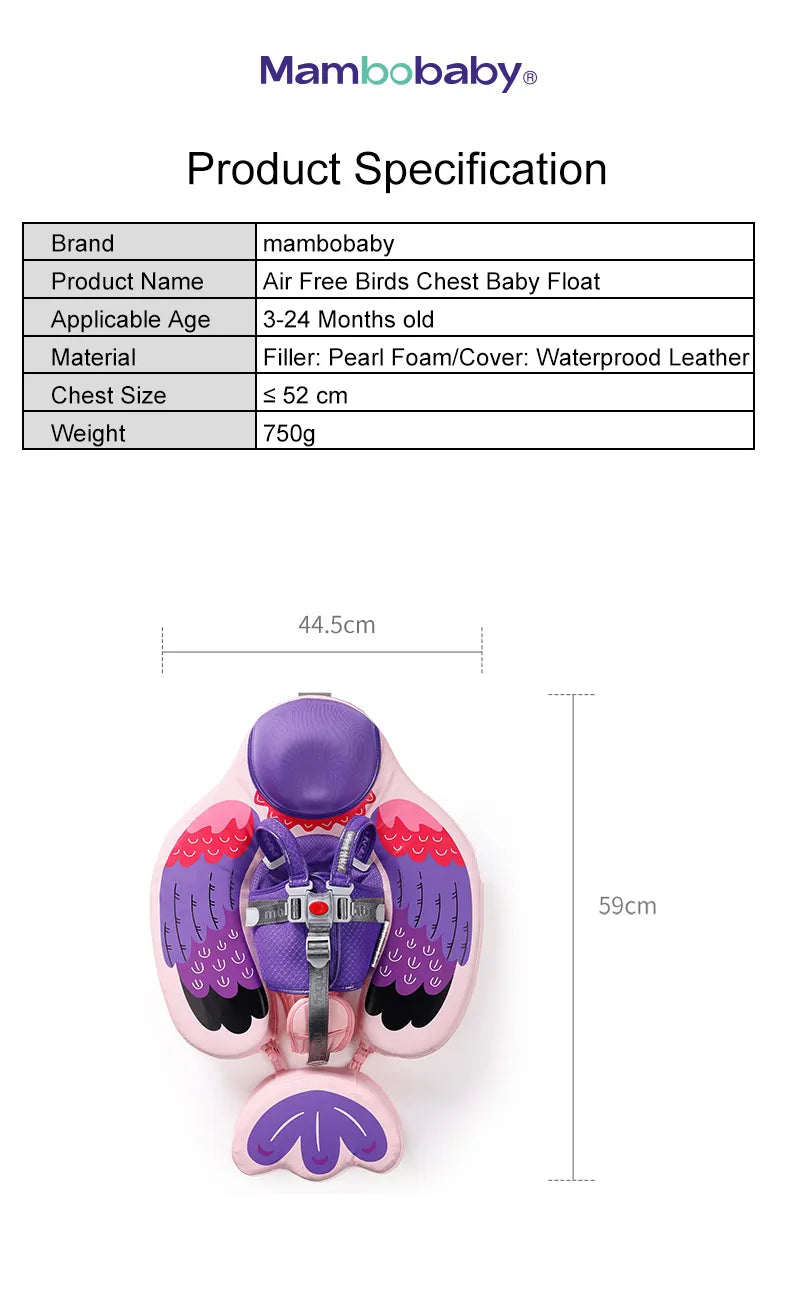 Toddler Non-Inflatable Buoy Swim Trainer Lying