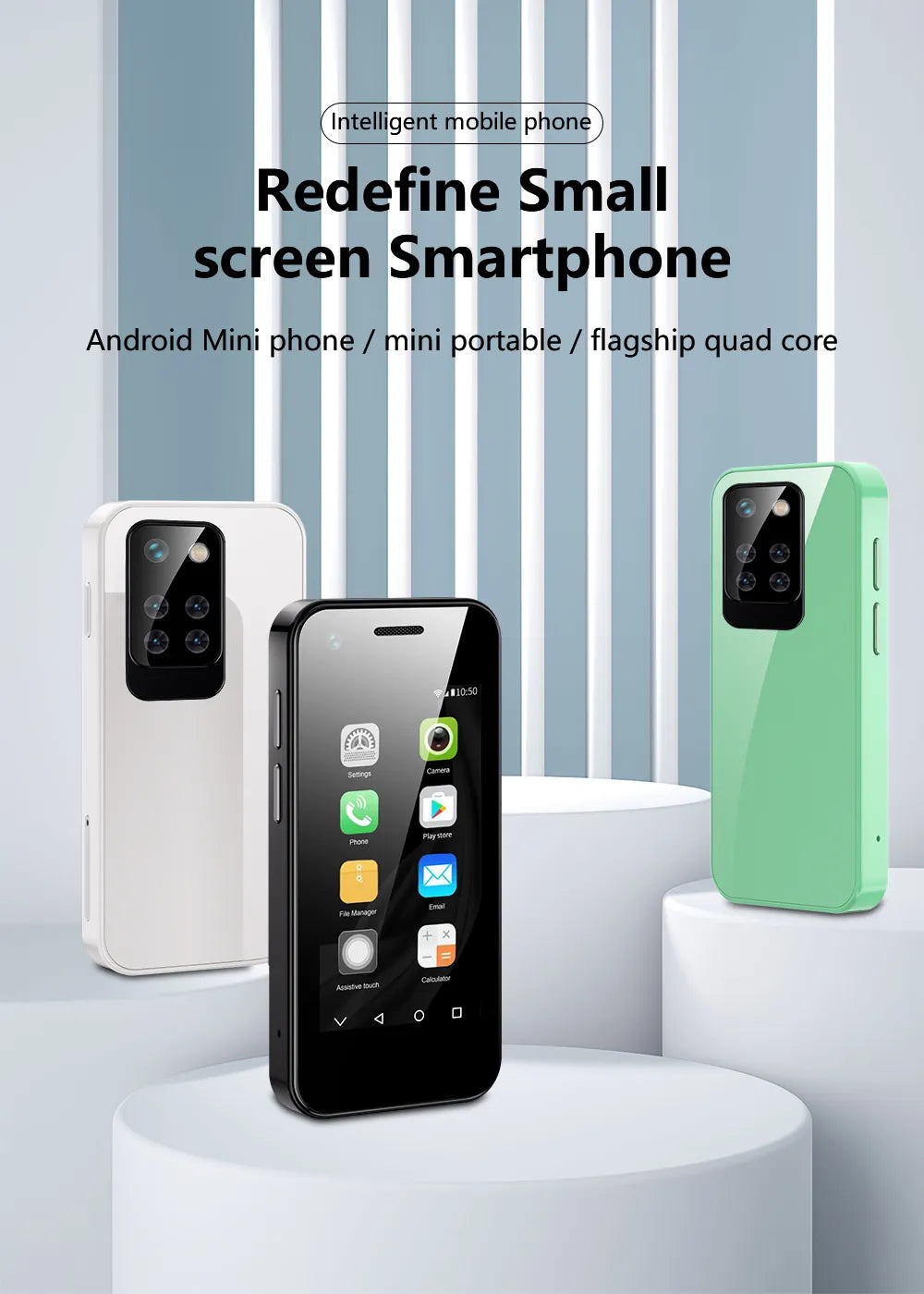 Smartphone súper mini con pantalla IPS de 2,5" y doble SIM