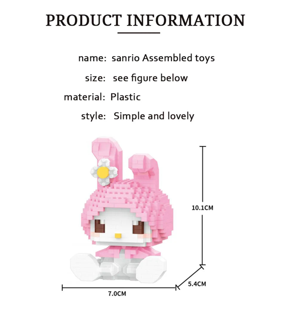 Zusammengebautes Hello Kitty-Bauspielzeug