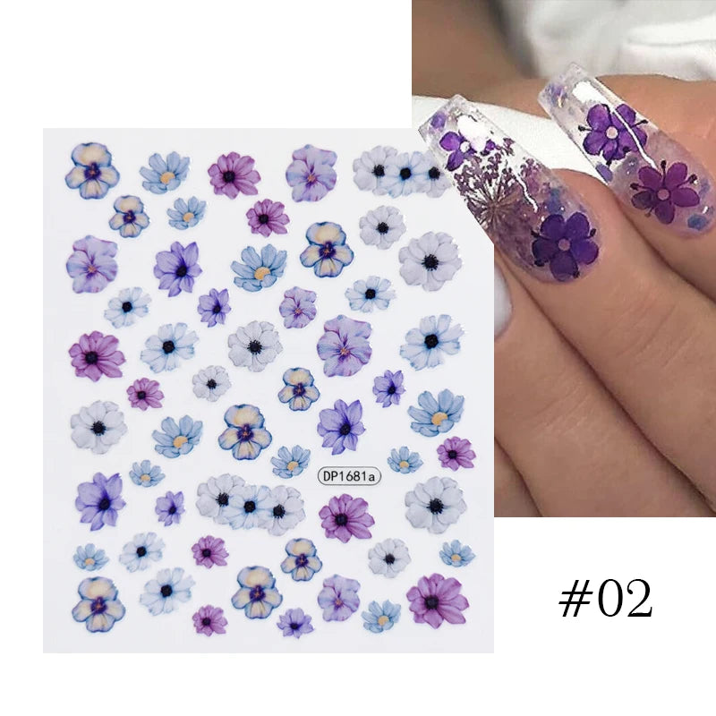 3D Lines Nail Stickers