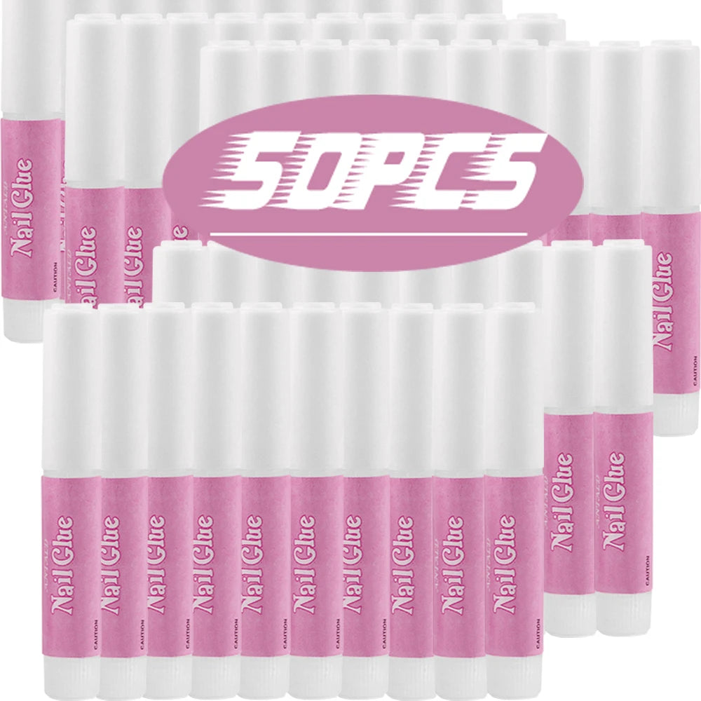 50 PCS Nail Glue  False Nail Tips