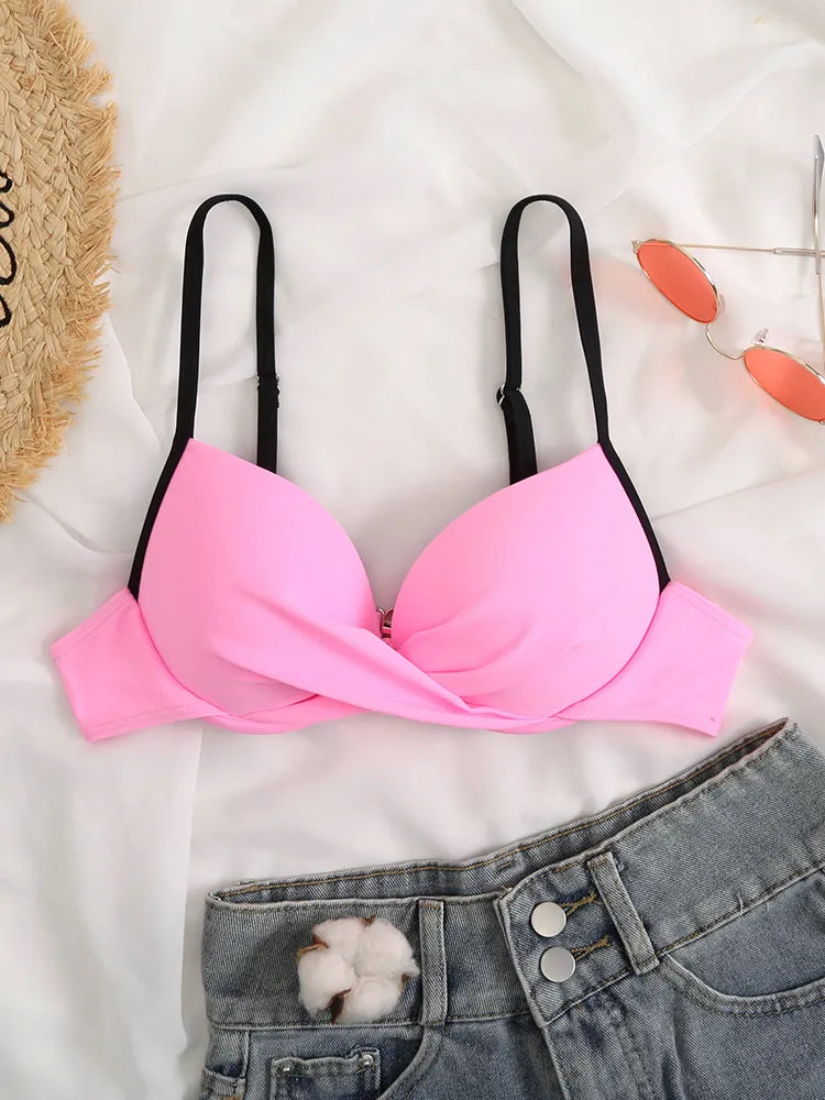 High Waist Thong Swimwear Trunks Bikinis Top