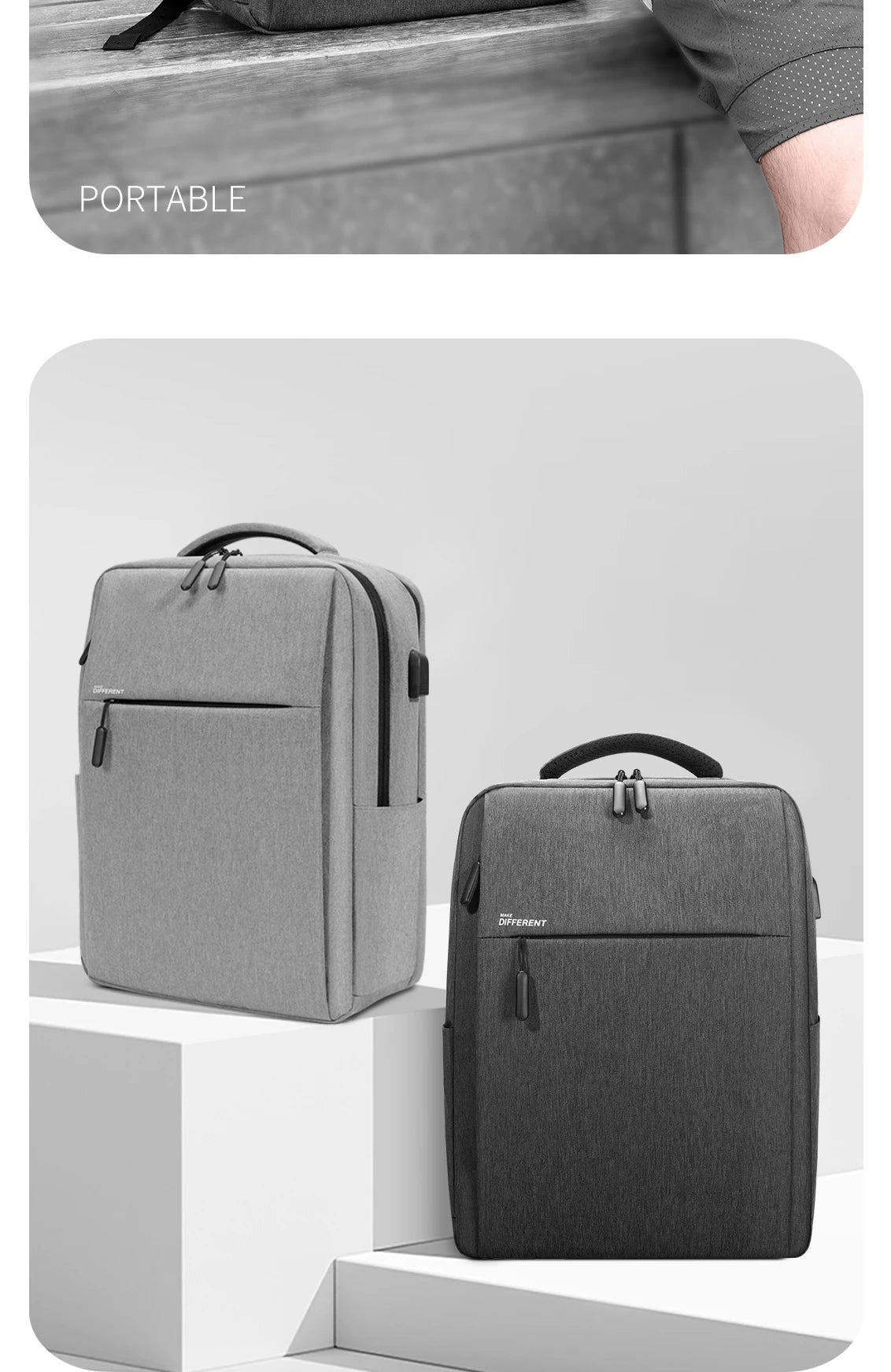 Anti-Diebstahl-Laptop-Schulreisetasche