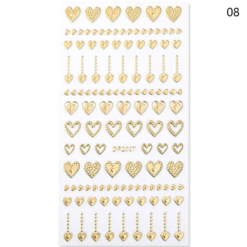 3D Lines Nail Stickers