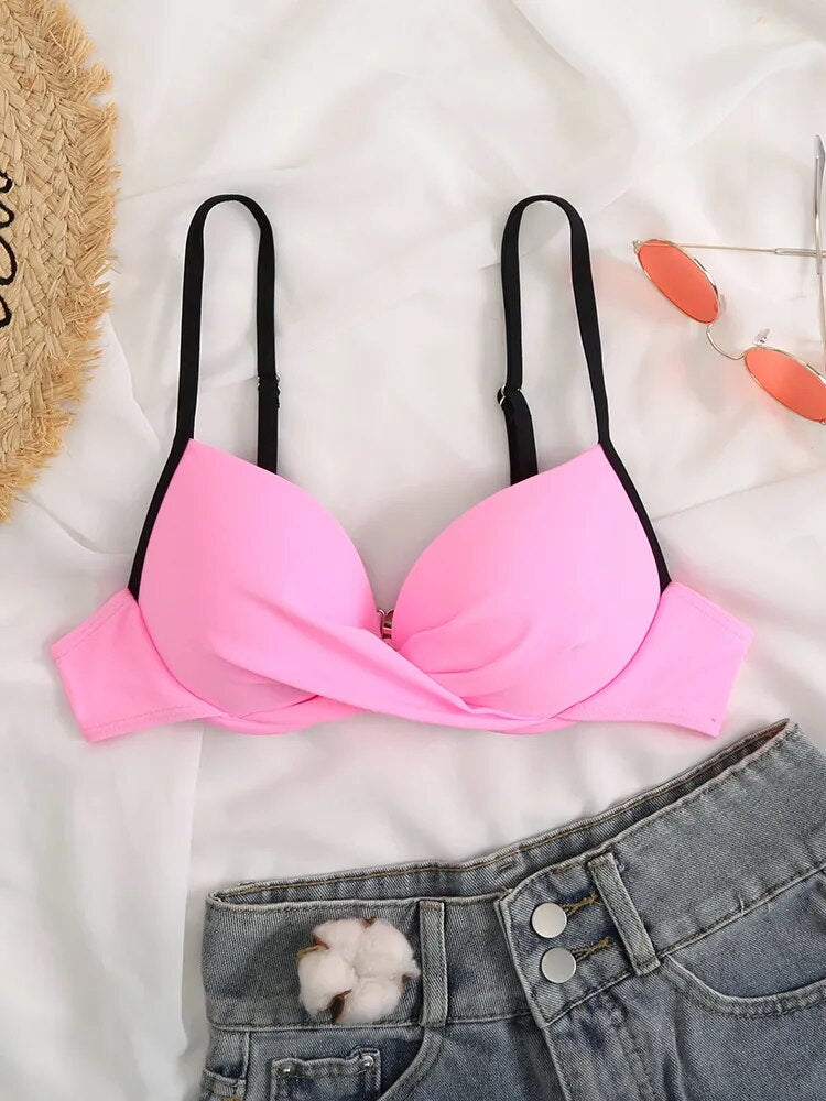 High Waist Thong Swimwear Trunks Bikinis Top