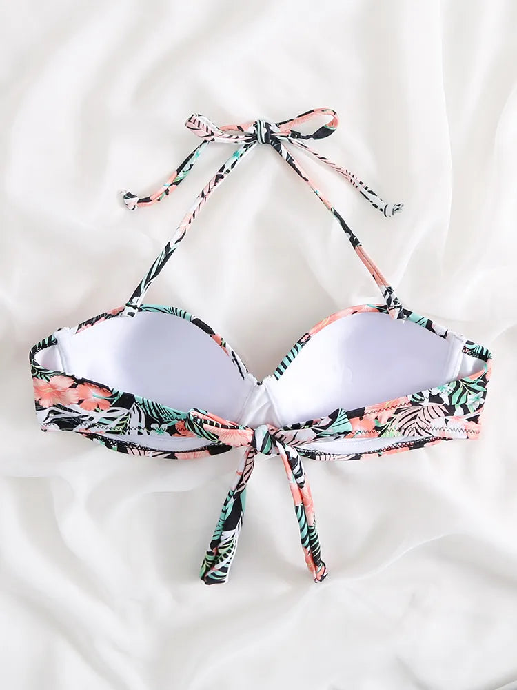 High Waist Thong Swimwear Trunks Bikinis Top