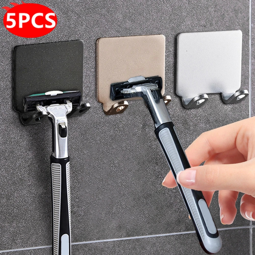 Soporte para maquinilla de afeitar, gancho de almacenamiento para pared