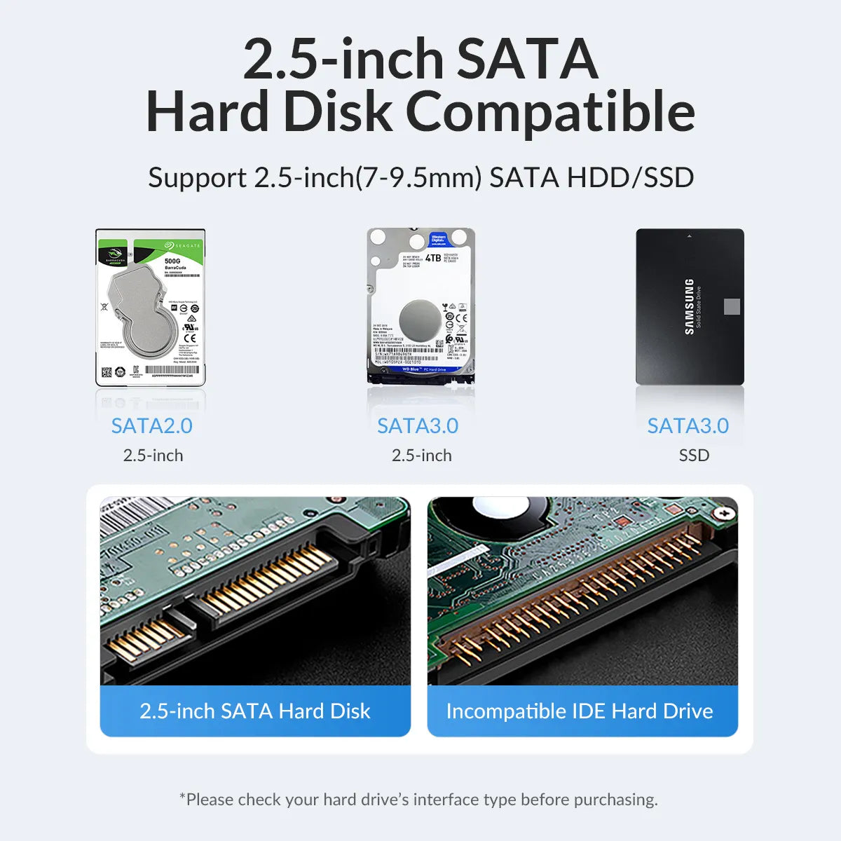 USB3.0 2.5" HDD 5Gbps  SSD PC Laptop