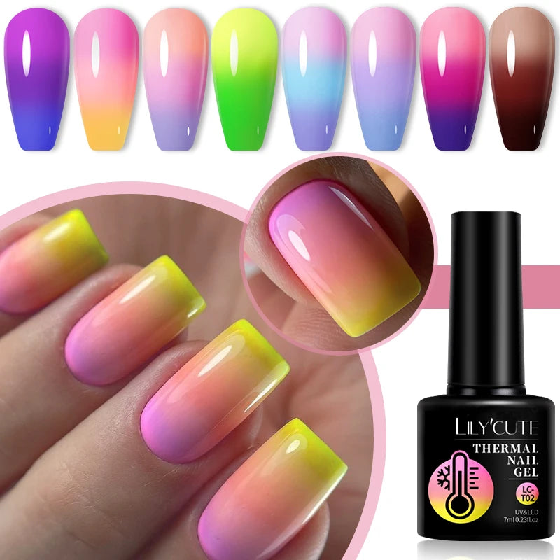 Thermal Gel Nail Polish 3-layers