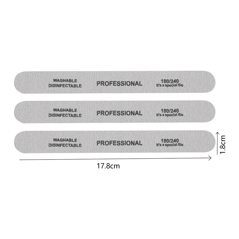 Herramientas profesionales para decoración de uñas, limas de lijado, tampón