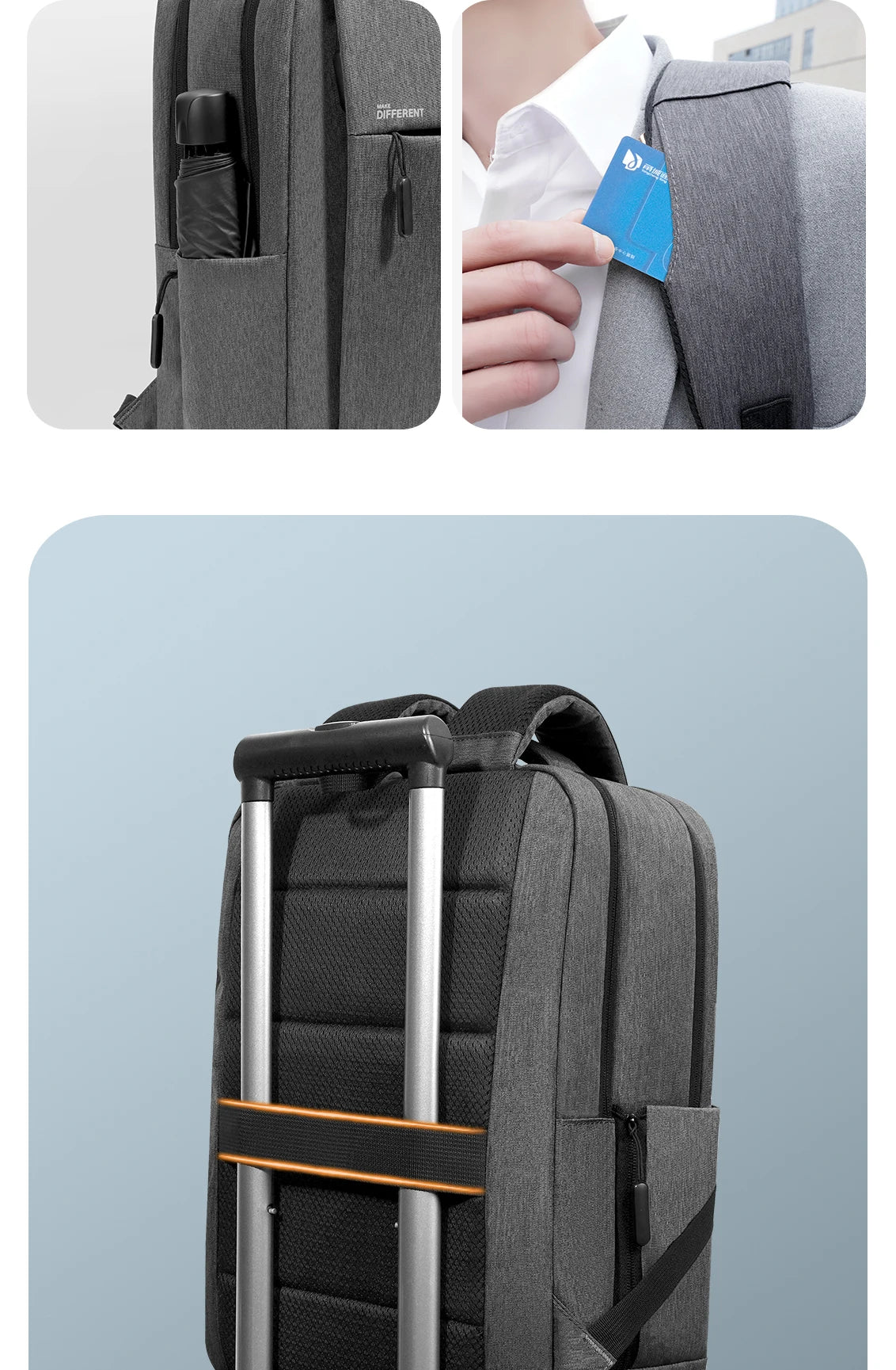 Anti-Diebstahl-Laptop-Schulreisetasche