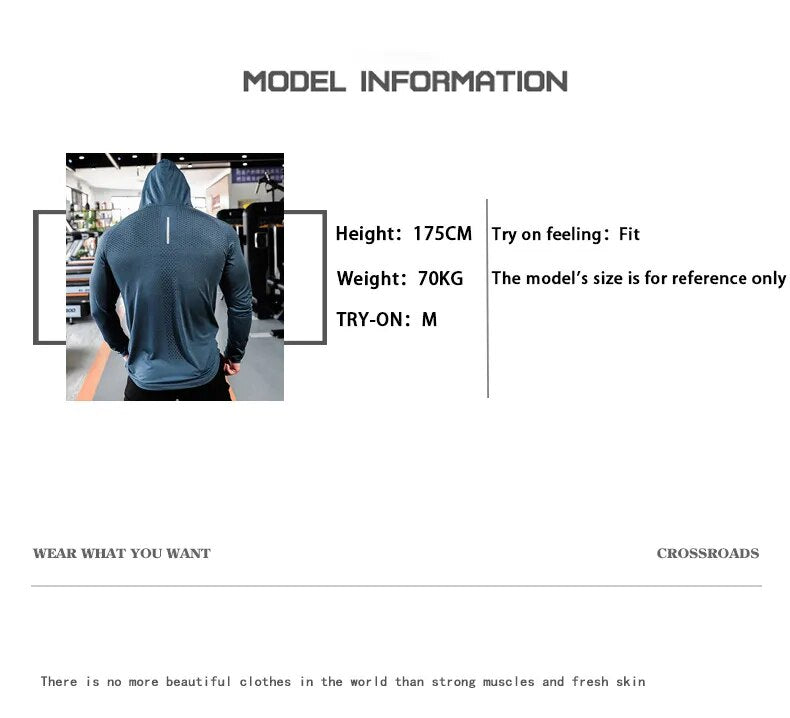 Men's Fitness Tracksuit Hooded Workout Set