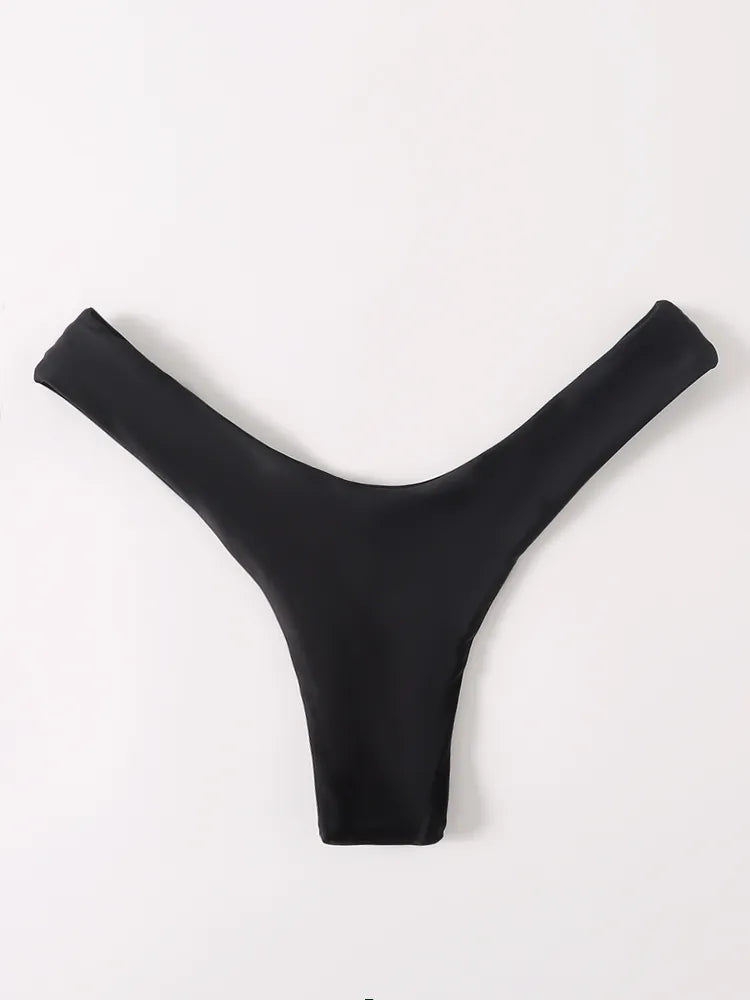 High Waist Thong Swimwear Trunks Bikinis Top