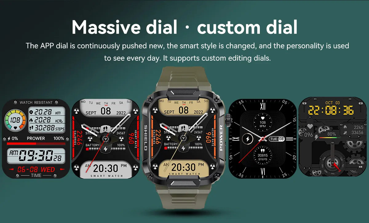 Rugged Military Smart Watch for Men