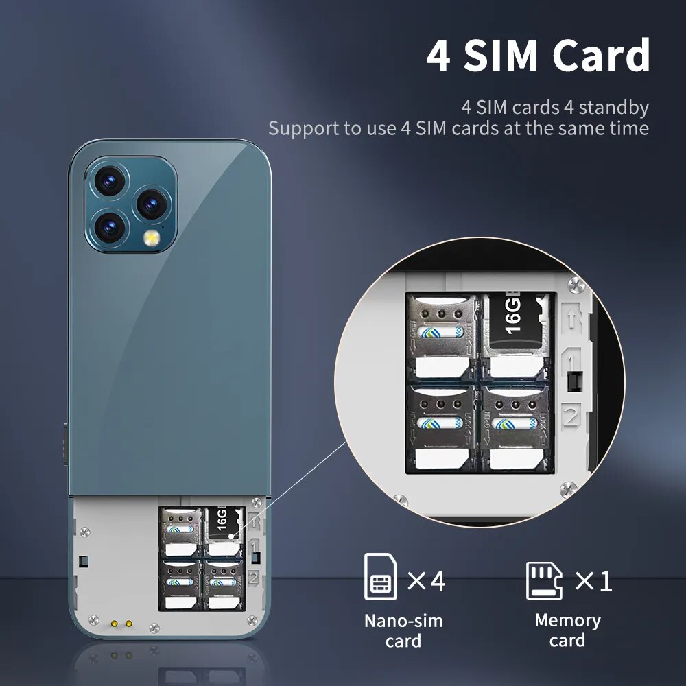 4-SIM Magic Voice Mobile with FM & Flashlight